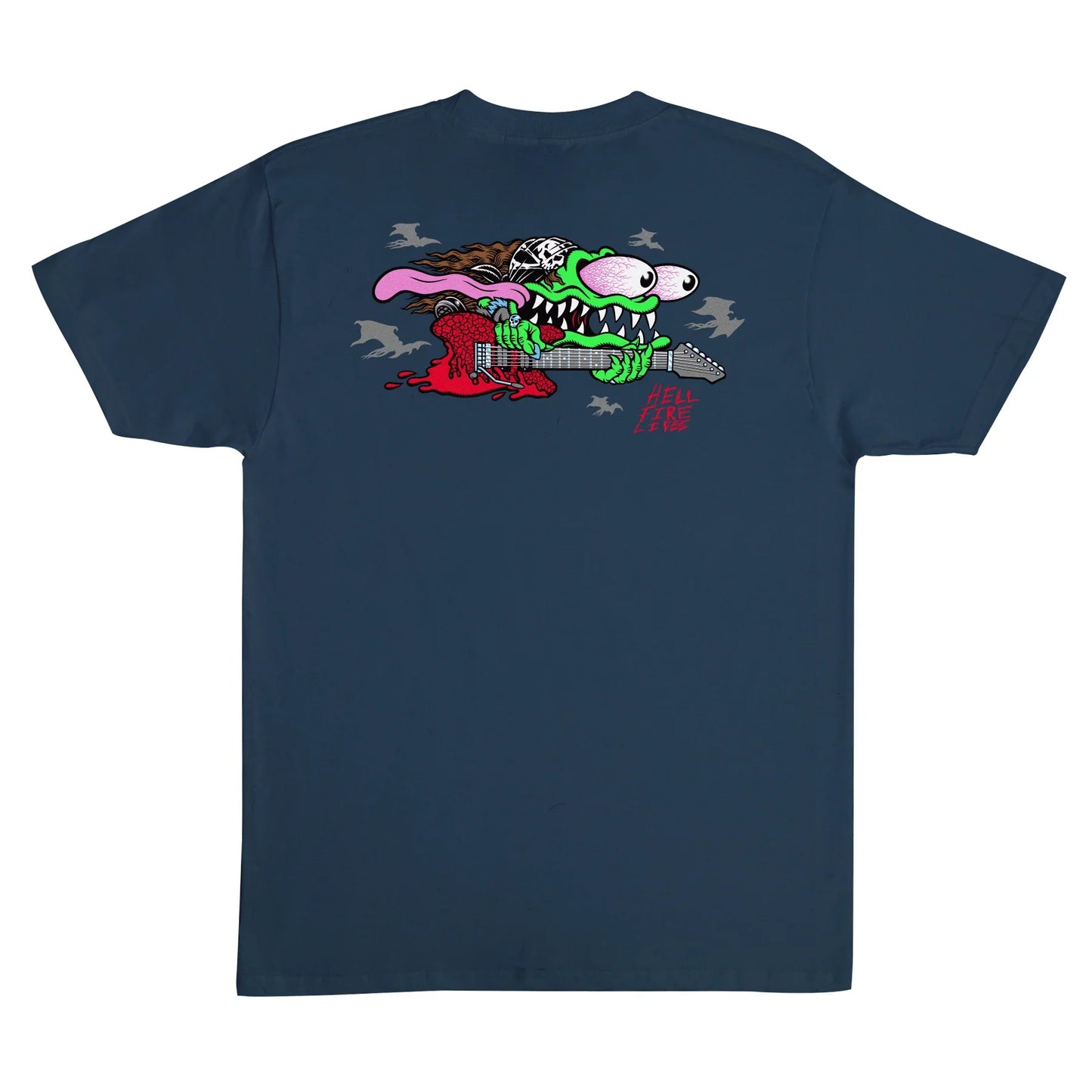 Santa Cruz Stranger Things Eddies Slasher Blue Dusk Heavyweight S/s Shirt