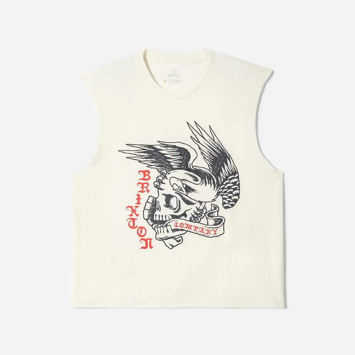 Brixton Wolcott Worn In Off White Boxy Muscle Tank