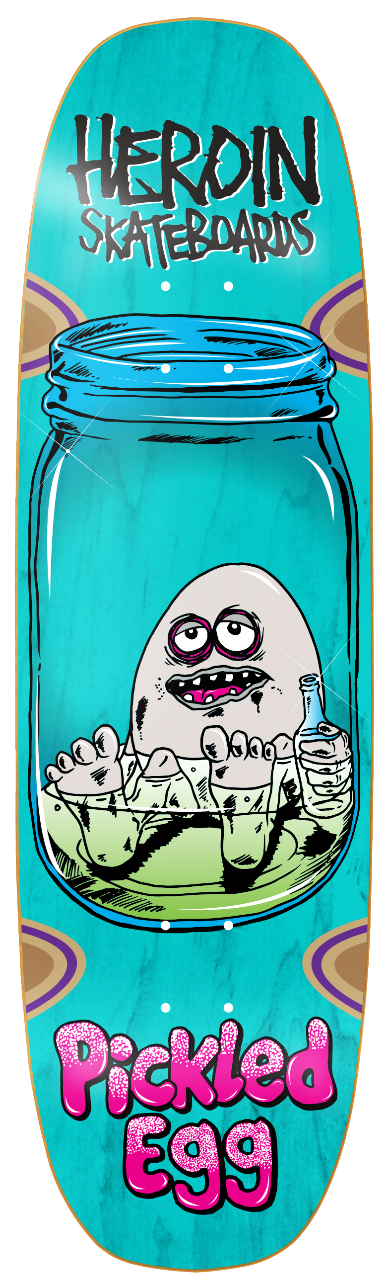 Heroin Pickled Egg 9" Skateboard Deck