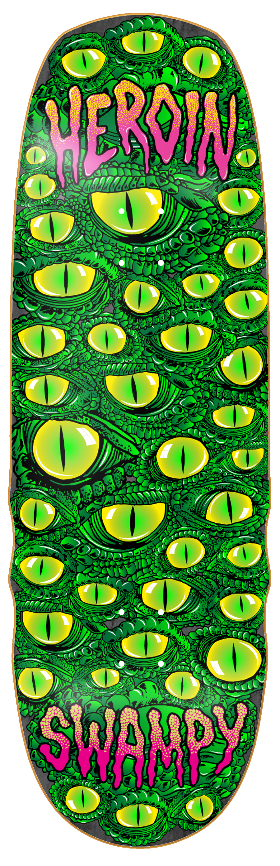 Heroin Swampy Eyes 10" Skateboard Deck