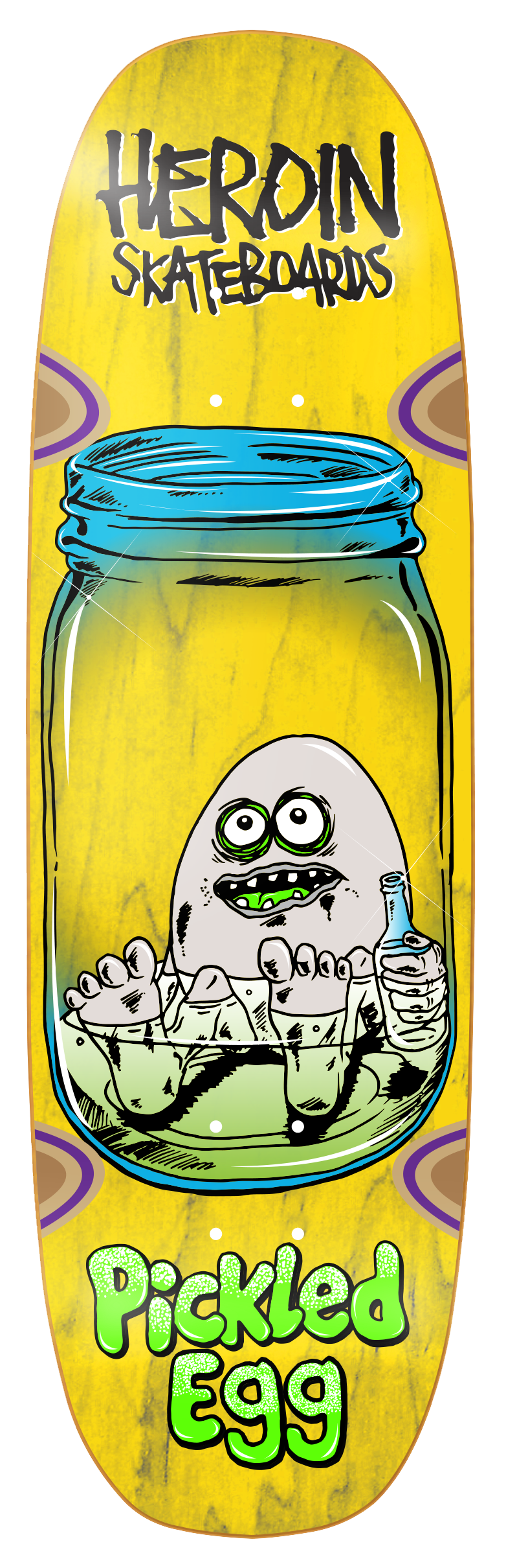 Heroin Pickled Egg 9.38" Skateboard Deck