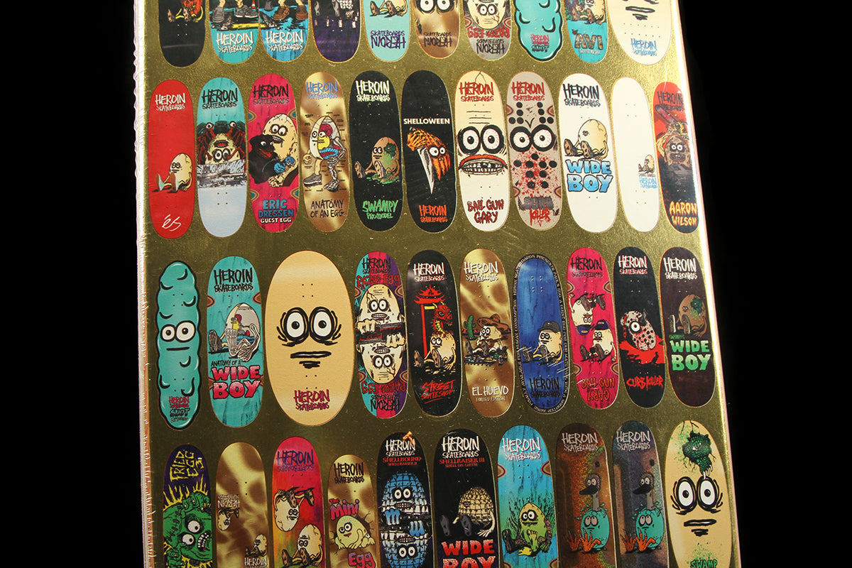 Heroin 100th Egg 9.125" Skateboard Deck