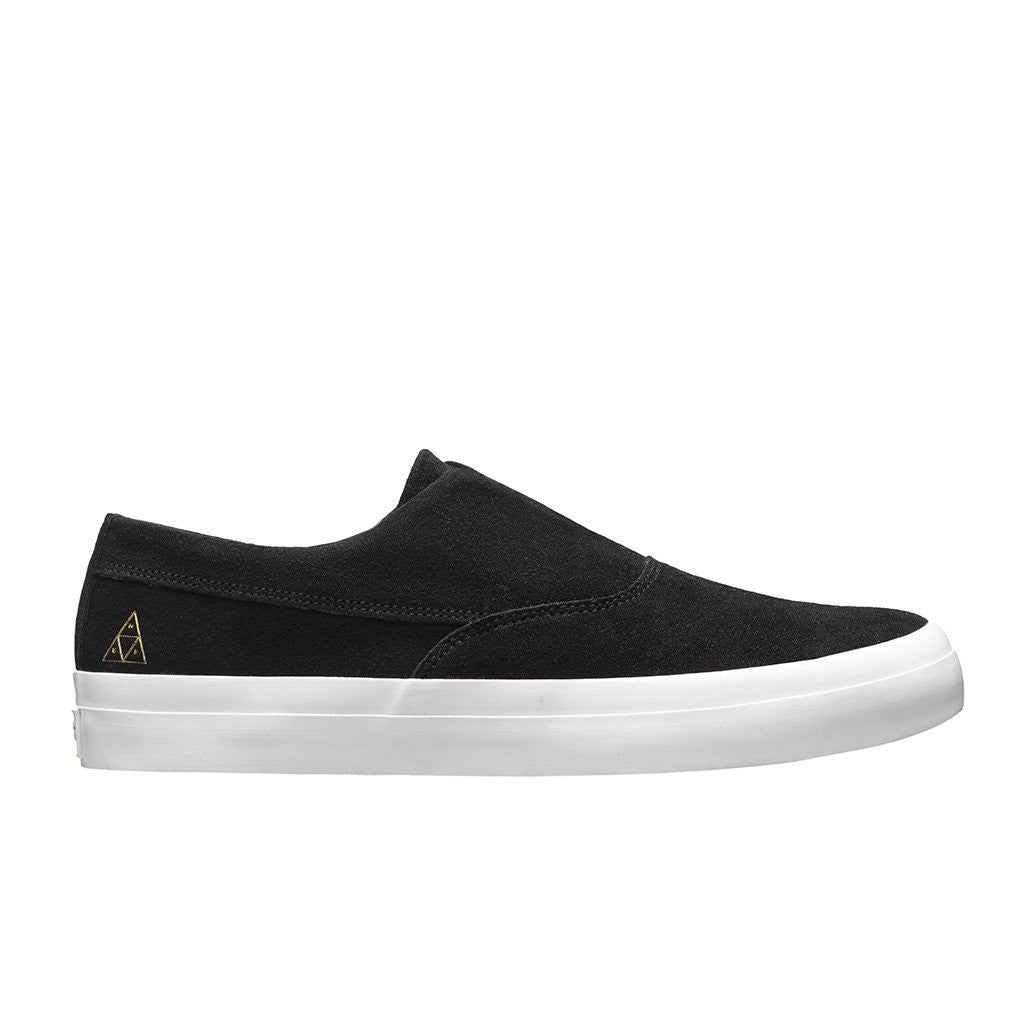 Huf Shoes Dylan Slip On - Black/White - Bow Shock Marketplace