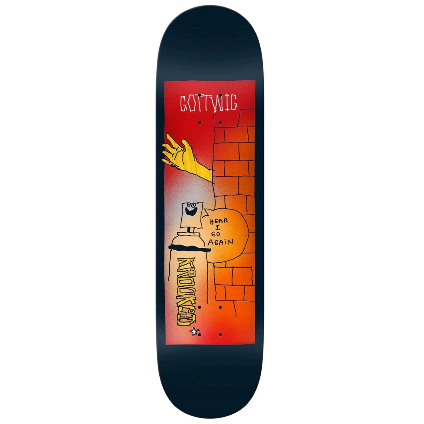Krooked Gottwig Aerosol Skateboard Deck - 8.25″ - Bow Shock Marketplace