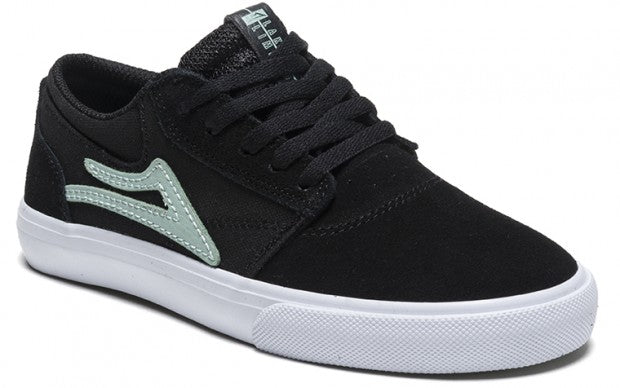 Lakai Shoes Griffin Kids - Black/Mint Suede - Bow Shock Marketplace