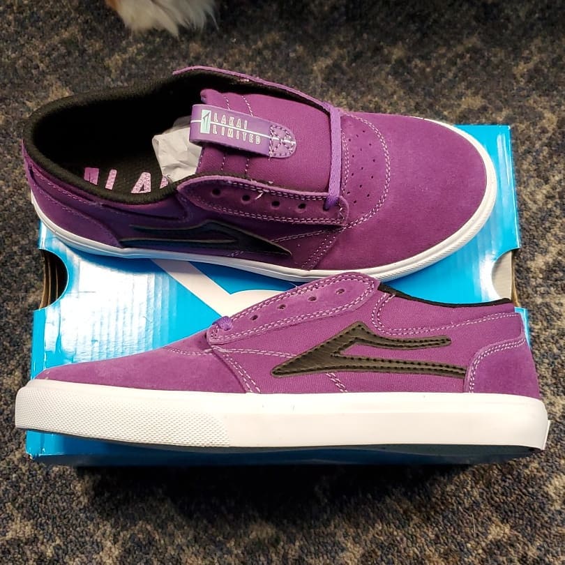 Lakai Shoes Griffin Kids - Purple/Black Suede - Bow Shock Marketplace