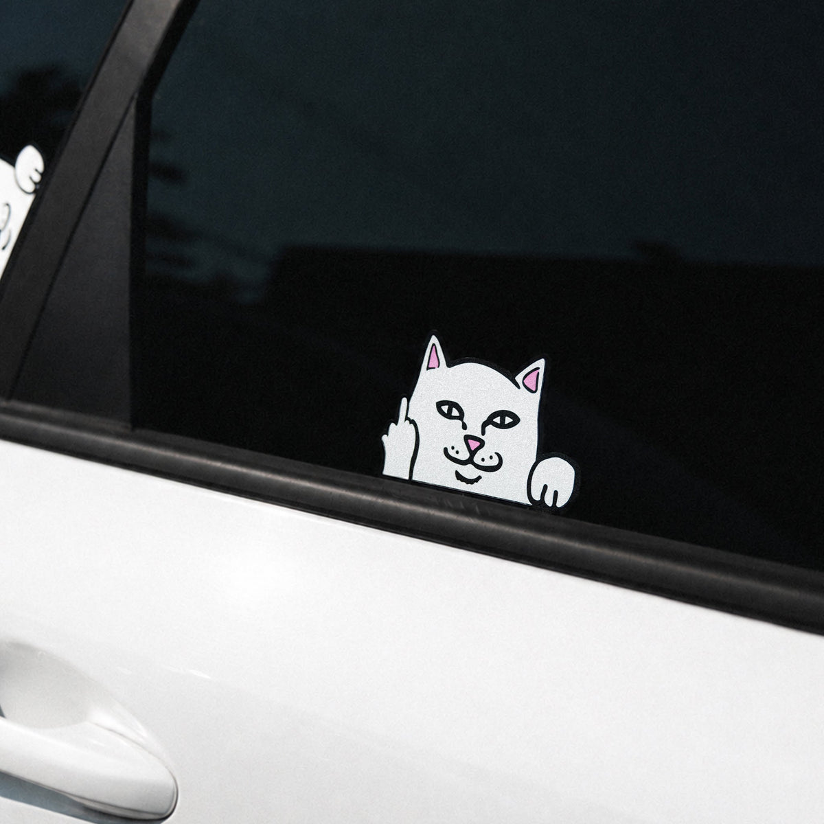 Peeking Nermal Car Sticker Pack (White)