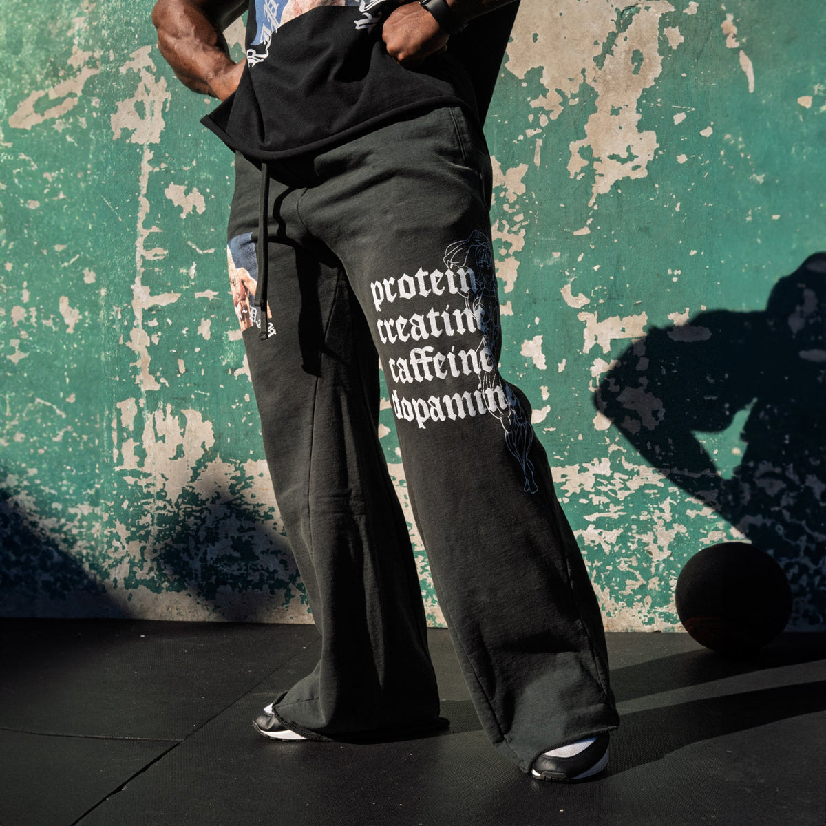 Protein Straight Leg 500GSM Sweatpants (Gunmetal)