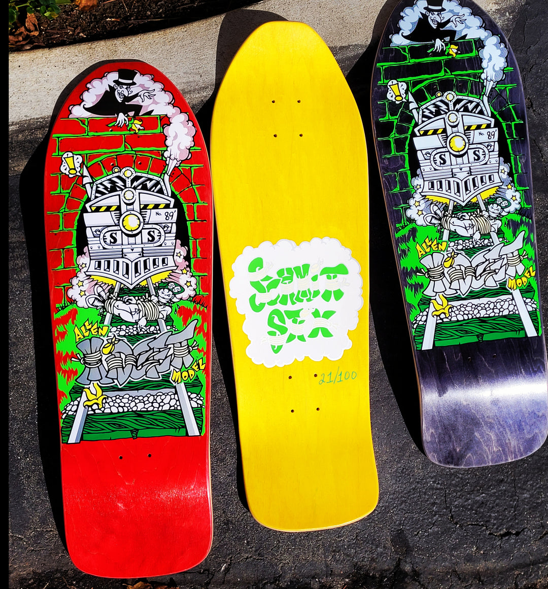 Schmitt Stix Allen Midgette Magic Train 9.5" Skateboard Deck