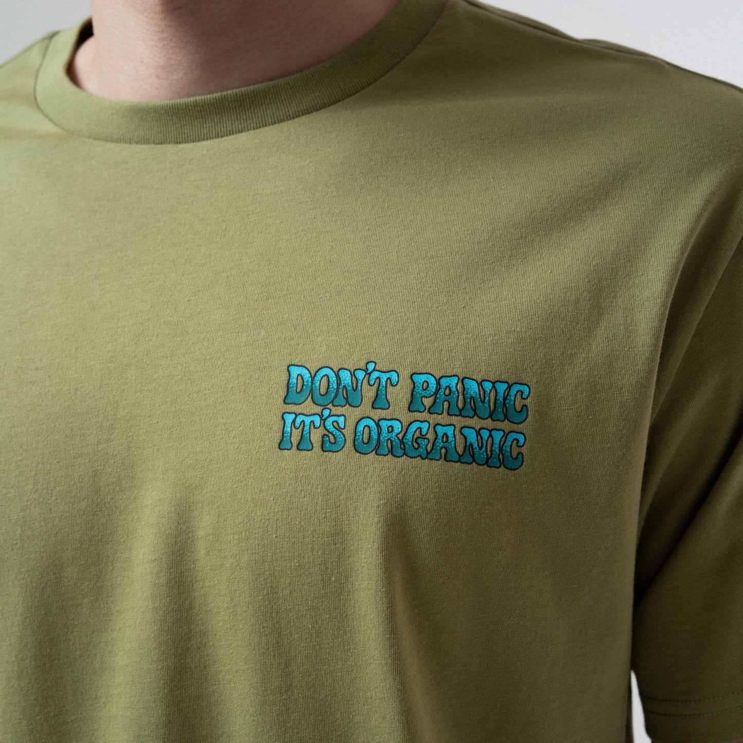 Don't Panic Tee (Light Forest)