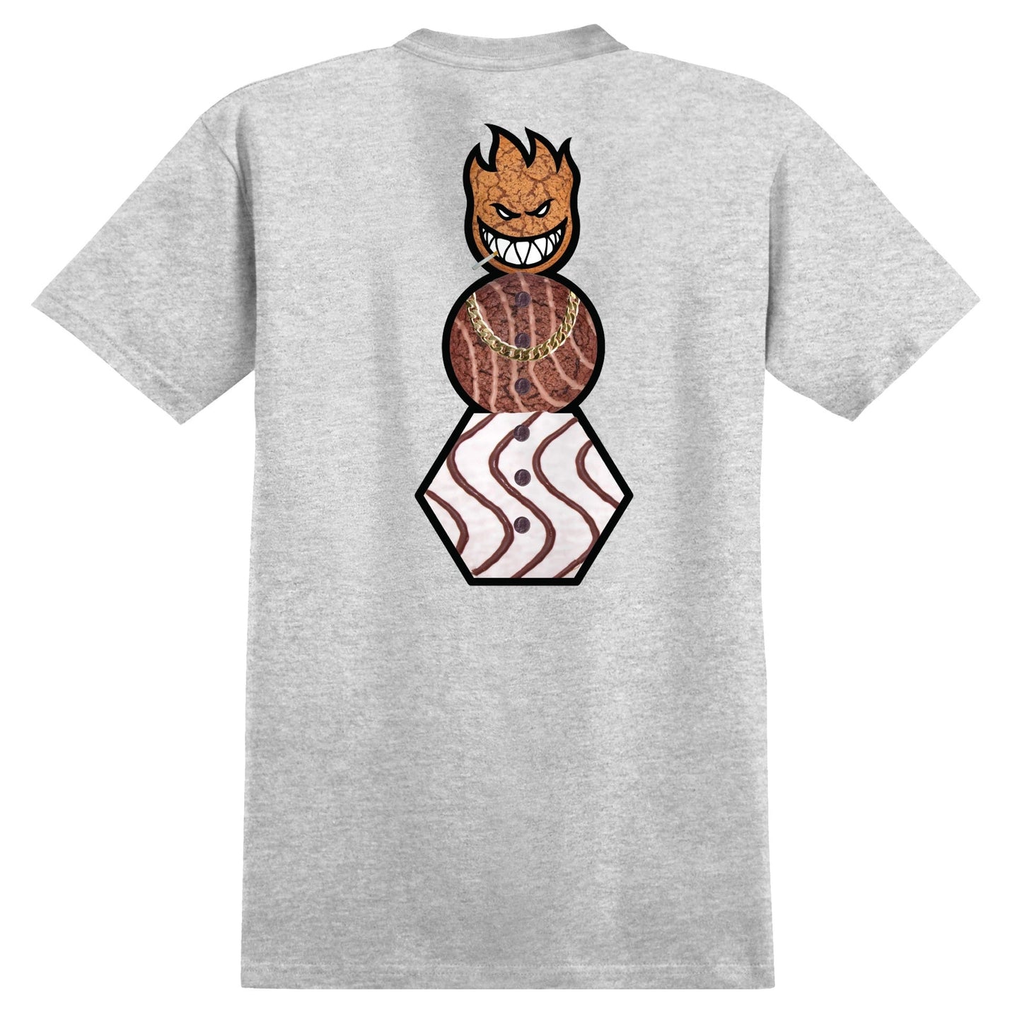 Spitfire X QS Snackman Tee - Heather Grey/Black - Bow Shock Marketplace
