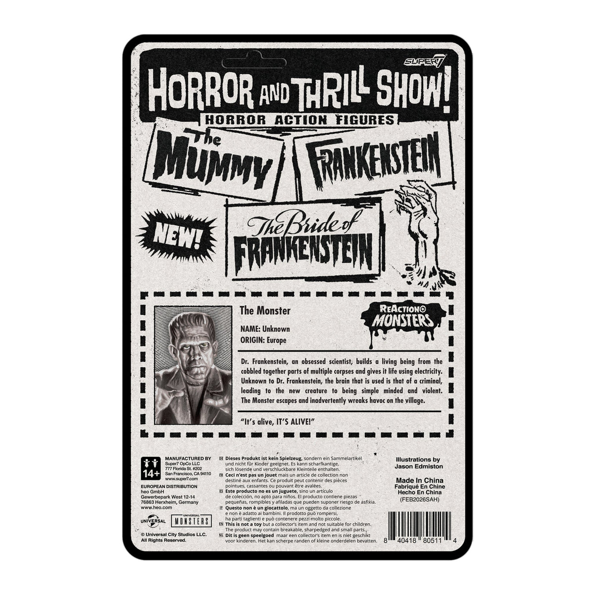 Super7 X Universal Monsters - Frankenstein Reaction Figure