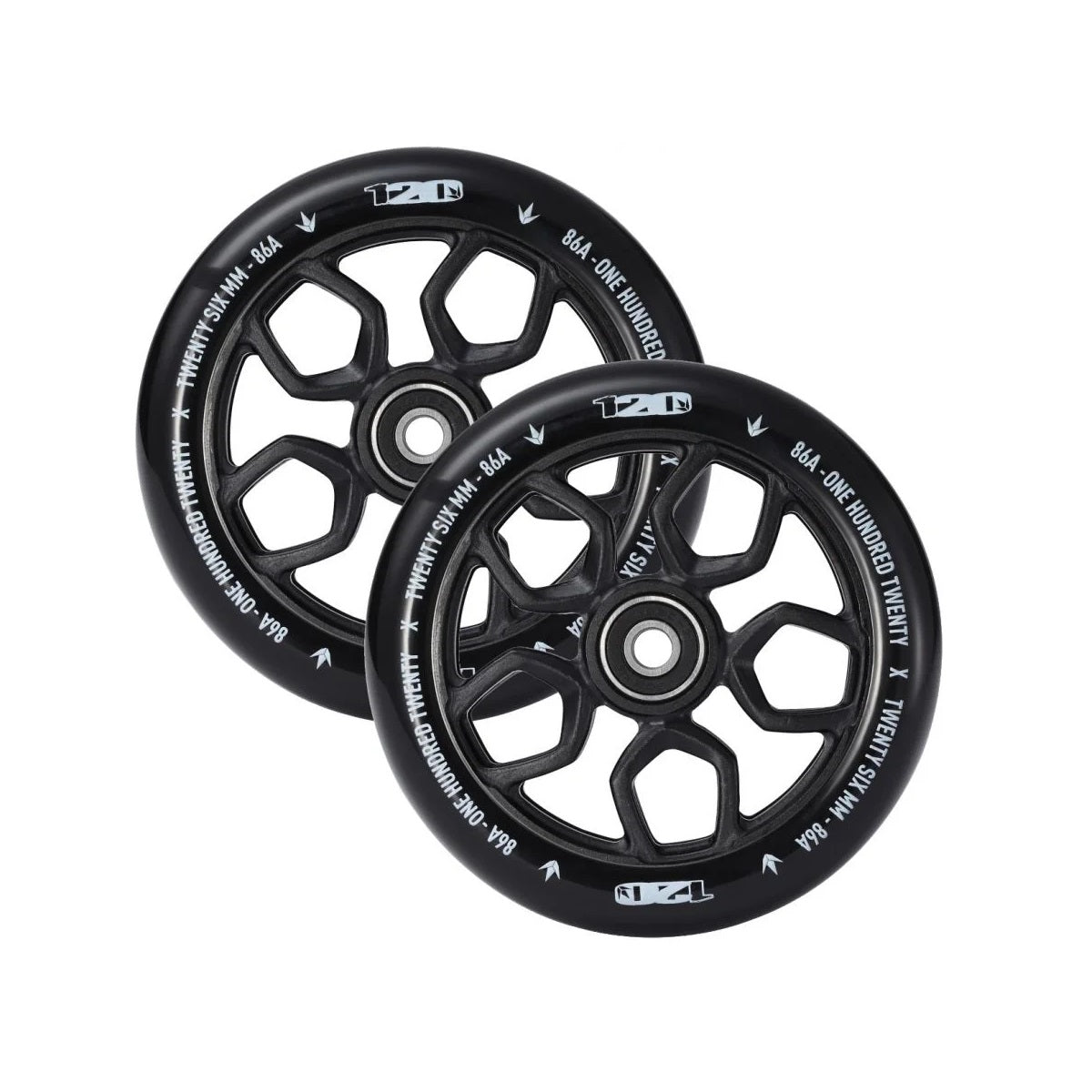 Envy Scooter Wheel Lambo 120mm - Black/Black (Pair)