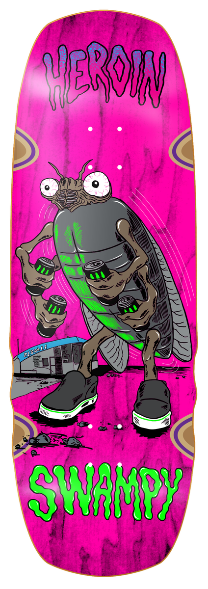 Heroin Swampy Bug 10.75" Skateboard Deck