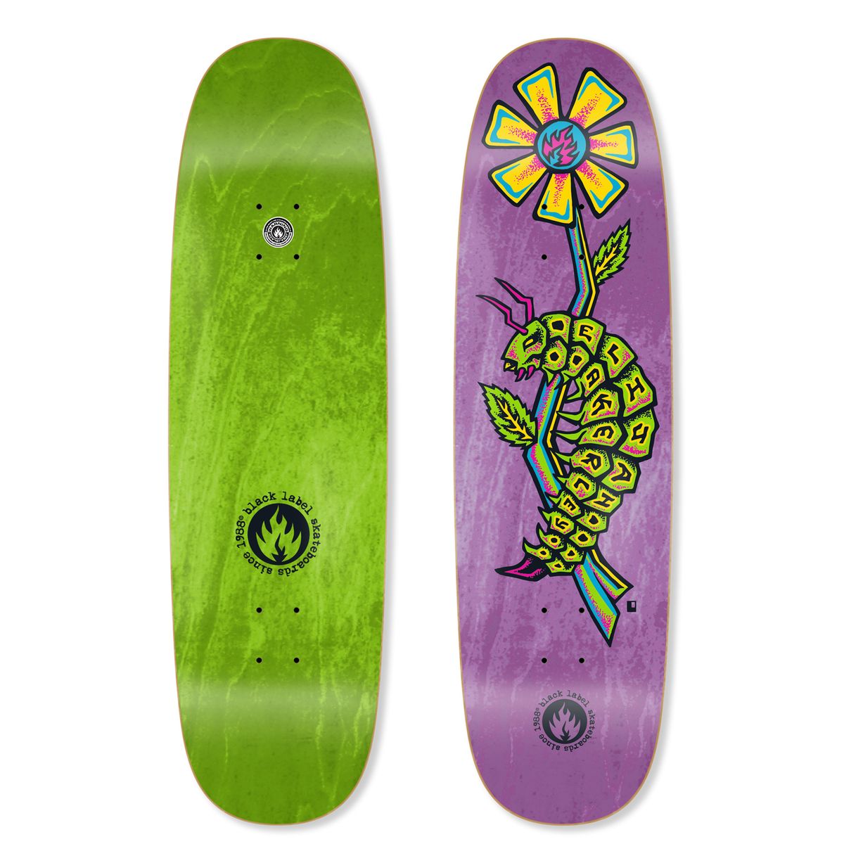 BLACK LABEL AKERLEY "CATEPILLAR" 9" SPIDER EGG SKATEBOARD DECK