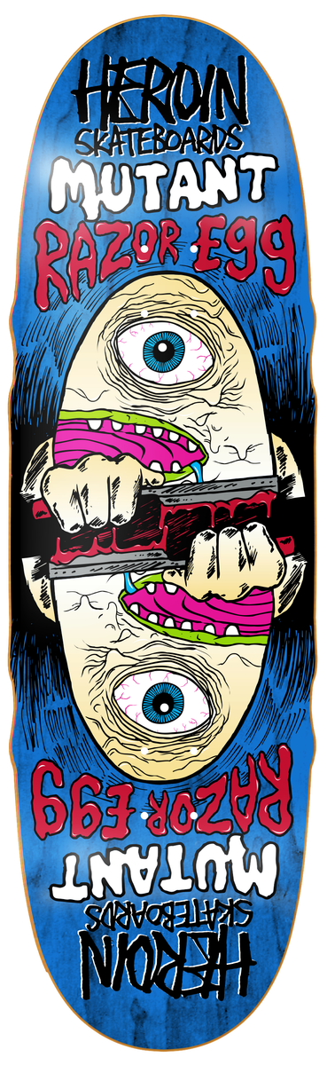 Heroin Mutant Razor Egg 9.5" Skateboard Deck