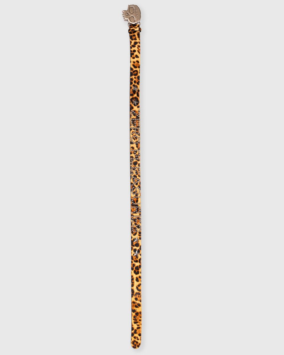 Pleasures X Zero Leopard Studded Belt