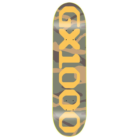 GX1000 OG Logo Camo Yellow 8.5" Skateboard Deck