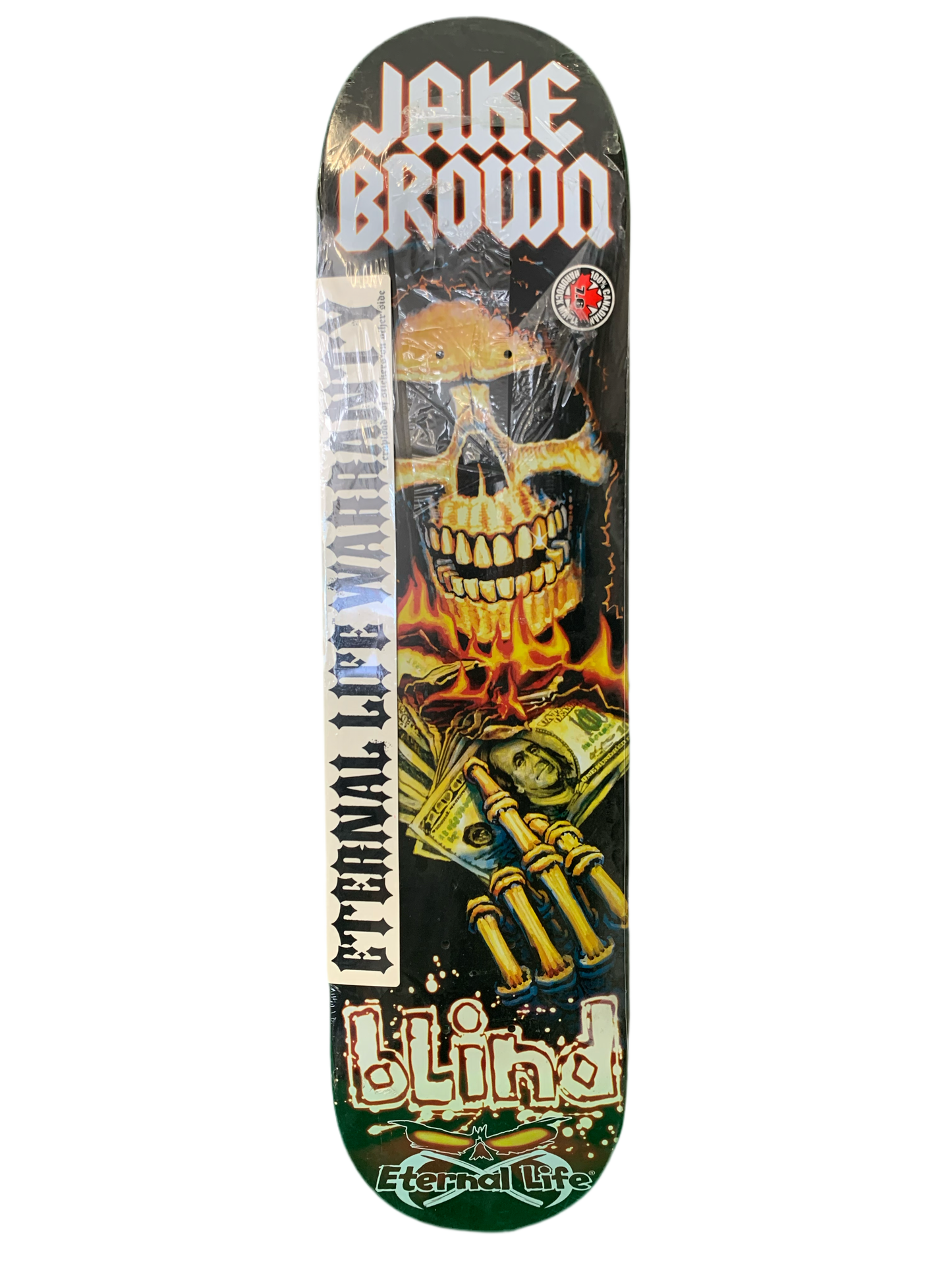 Blind Jake Brown Reaper Gambler Eternal Life 7.5" Classic Skateboard Deck