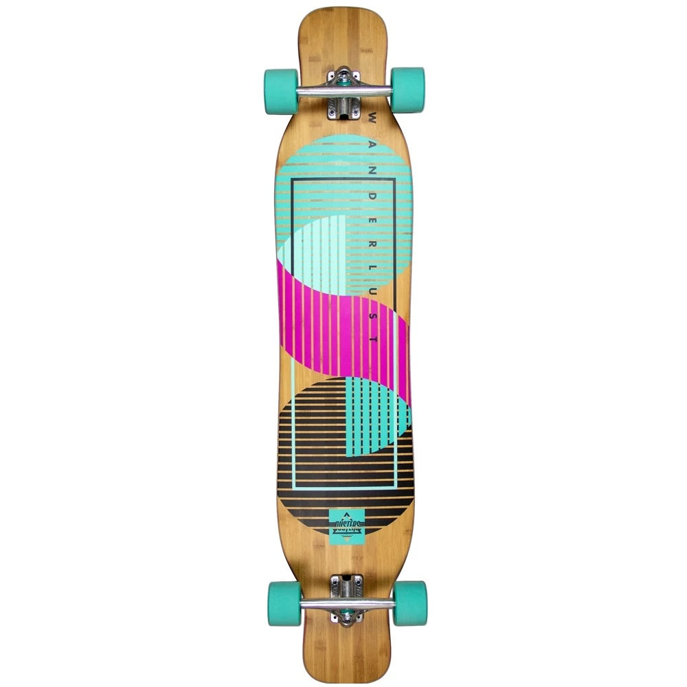Dusters Wanderlust Complete Longboard - 47″ Teal/Purple - Bow Shock Marketplace