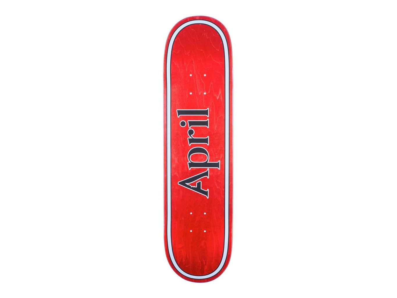 April Team OG Logo Red 8.38" Skateboard Deck