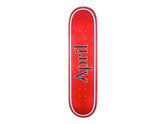 April Team OG Logo Red 8.38" Skateboard Deck