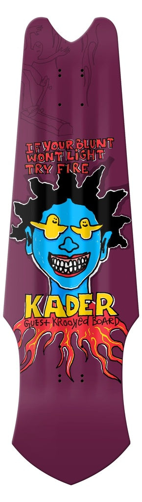 Krooked Kader Guest Tri-Plane 9.75" Shaped Skateboard Deck