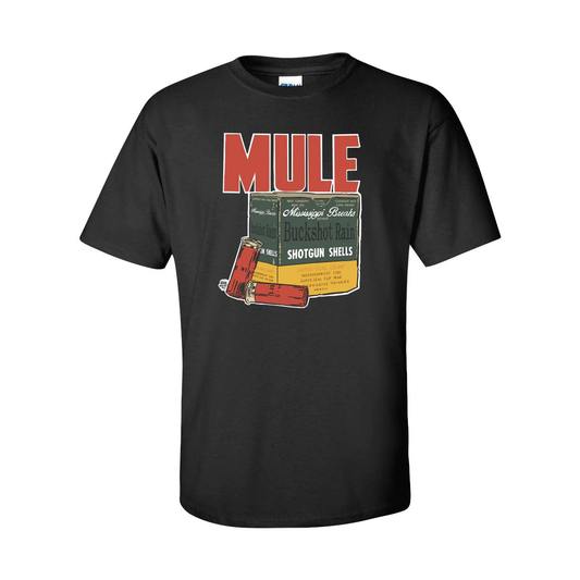 Mule "Buckshot Rain" T-Shirt Design By Brian Walsby