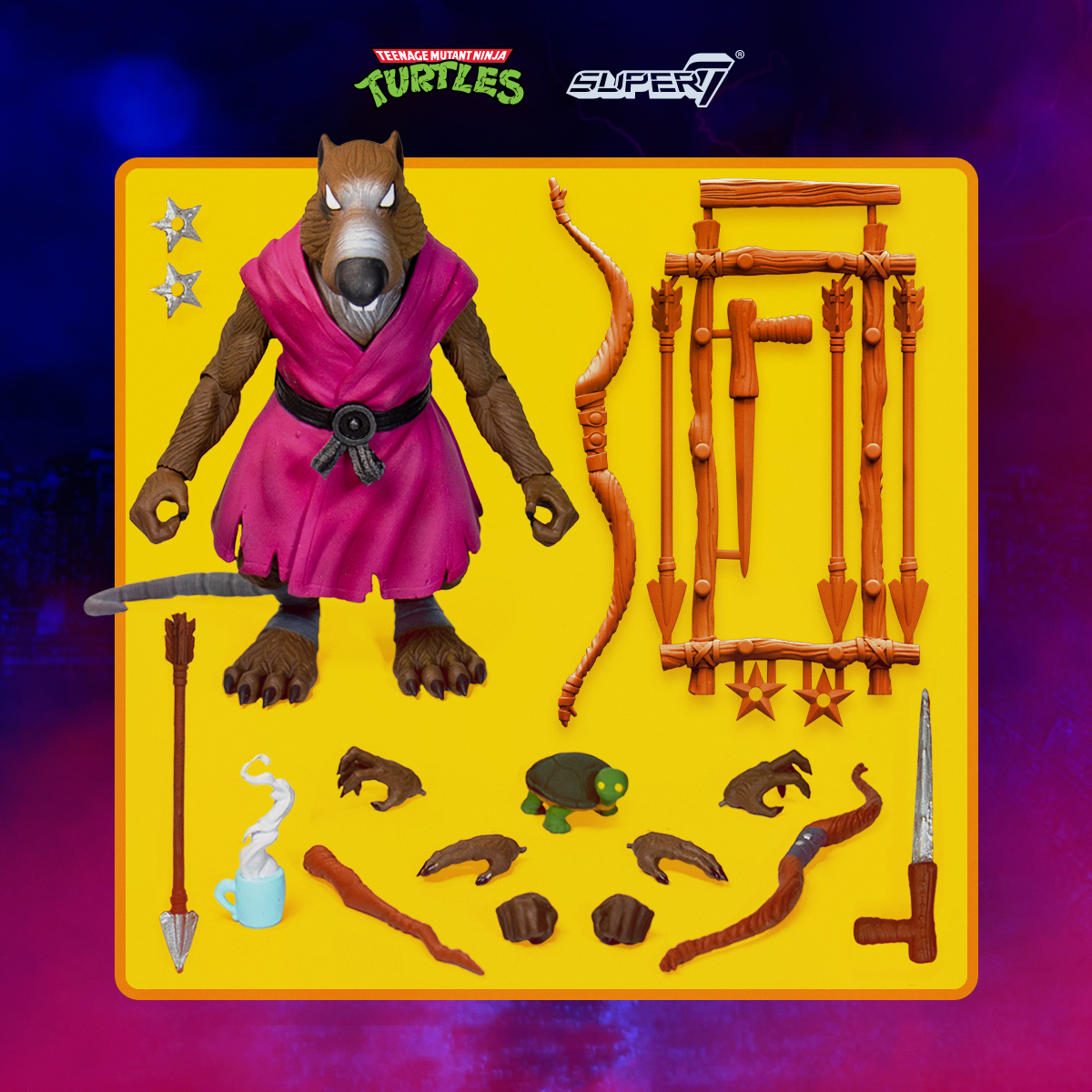 Super7 X Teenage Mutant Ninja Turtles Ultimates Splinter V2 Action Figure Tmnt