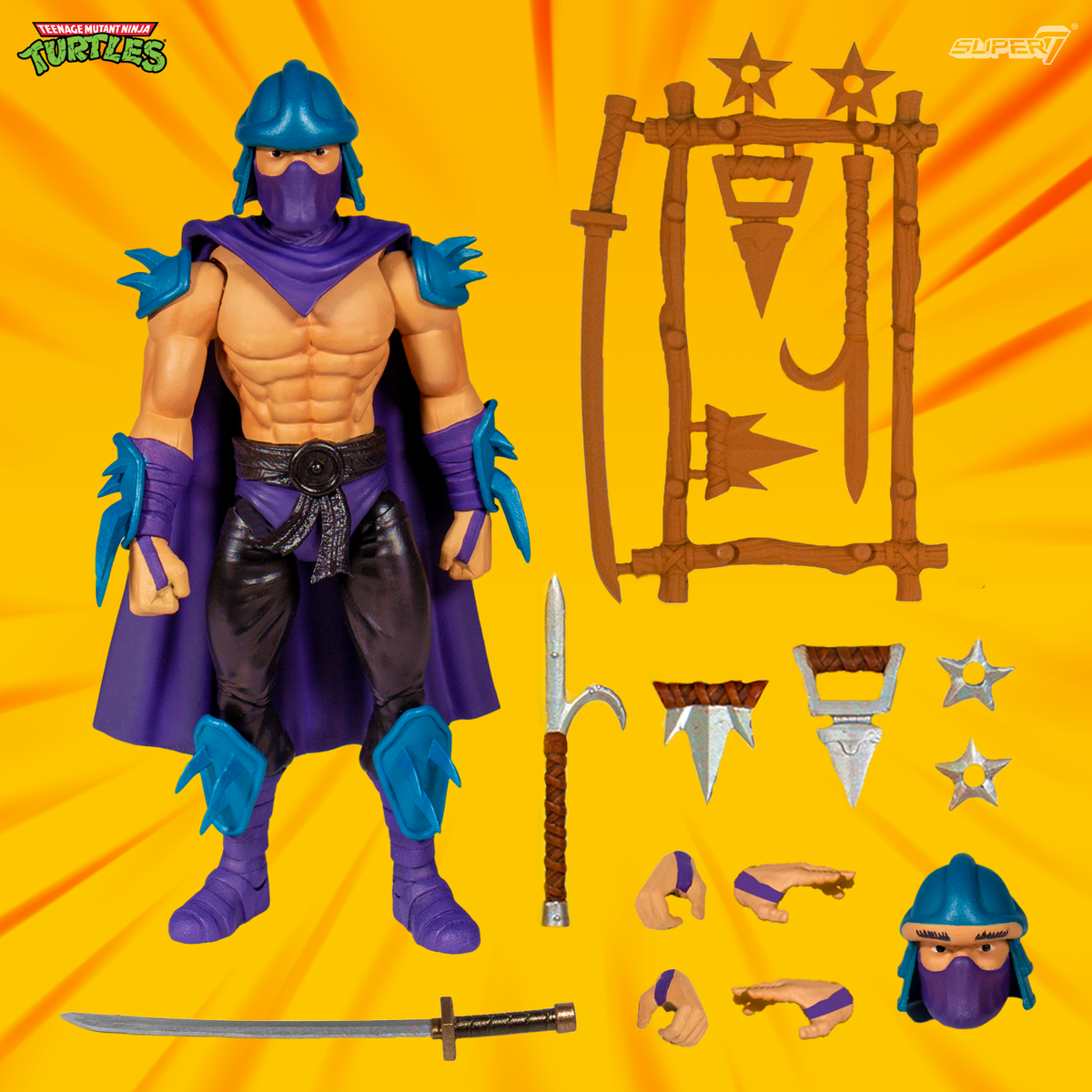 Super7 X Teenage Mutant Ninja Turtles Ultimates Shredder Wave 2 Action Figure Tm