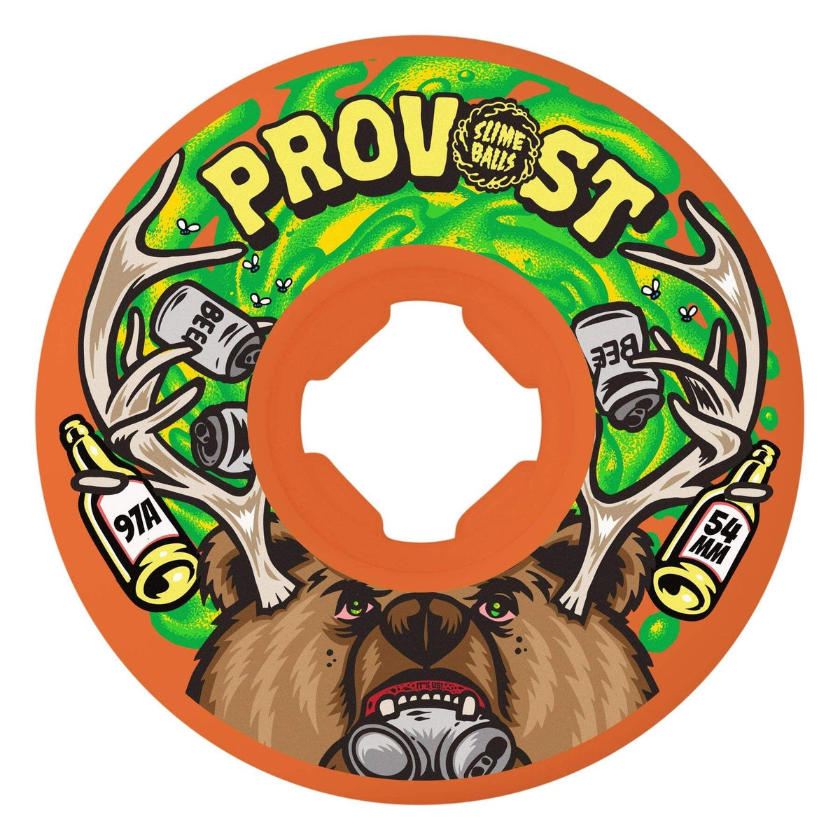 Slime Balls Collin Provost Beer Vomit Mini 54mm 97A Skateboard Wheels