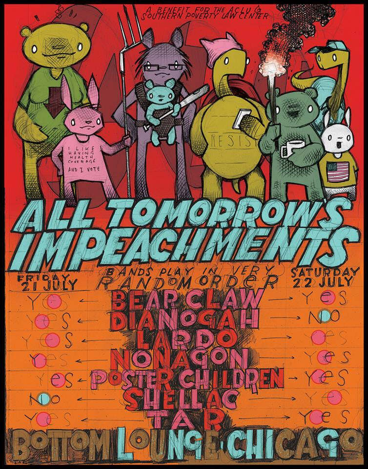All Tomorrow's Impeachments LTD Poster Hand #'d & Signed By The Bird Machine