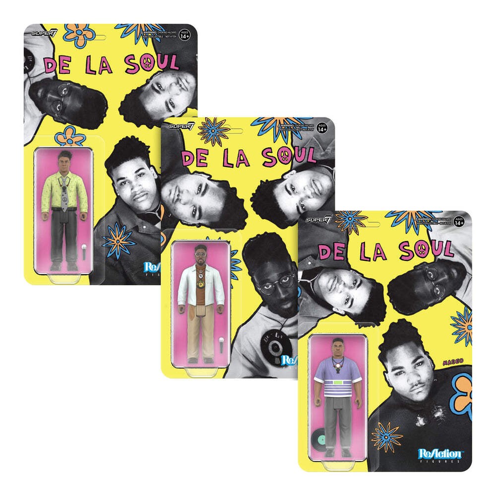 Super7 X De La Soul Vincent, Kelvin, And David (Me, Myself & I) 3 Pk Reaction Fi