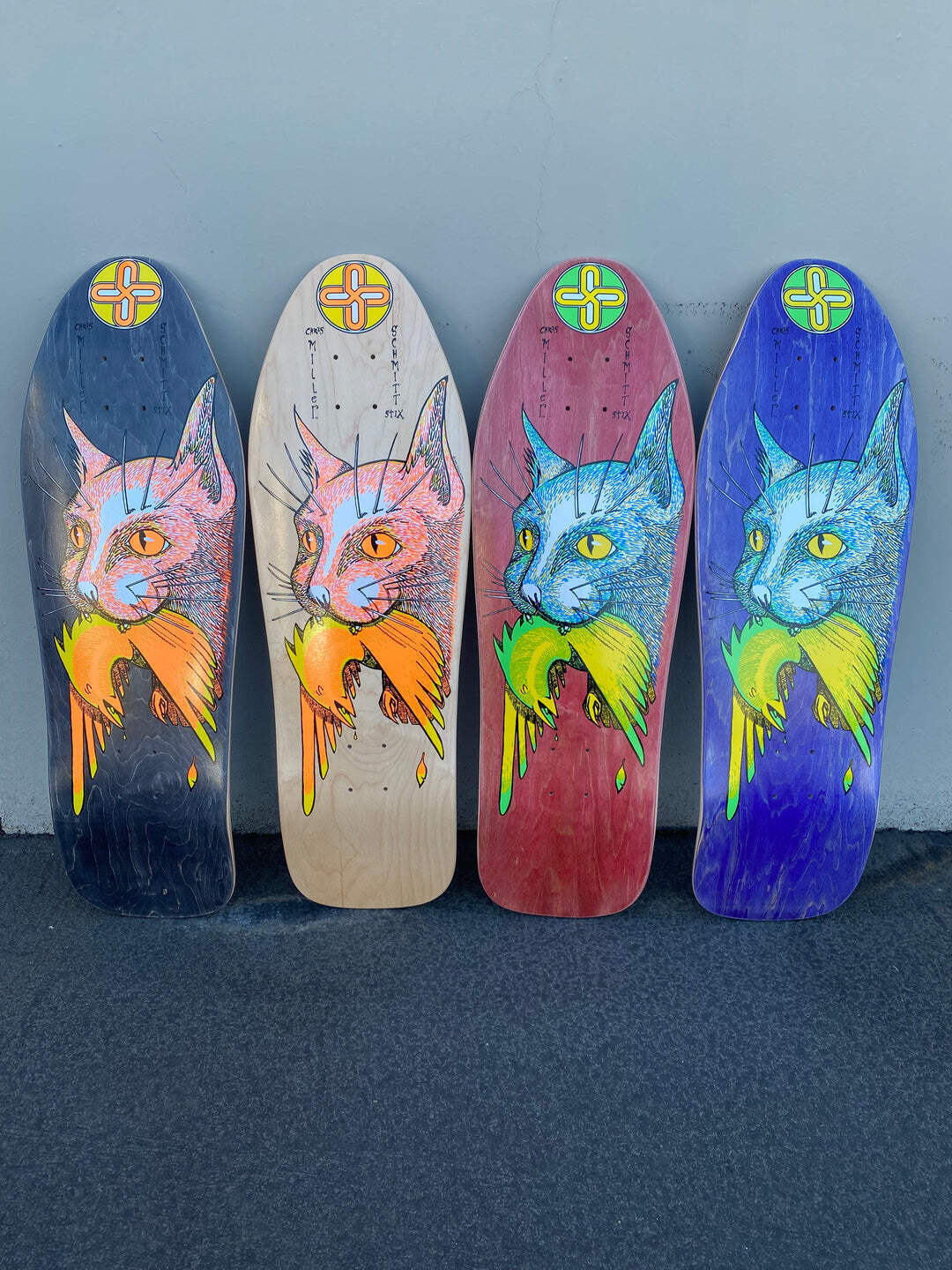 Schmitt Stix Chris Miller Bird in the Mouth 10" Skateboard Deck