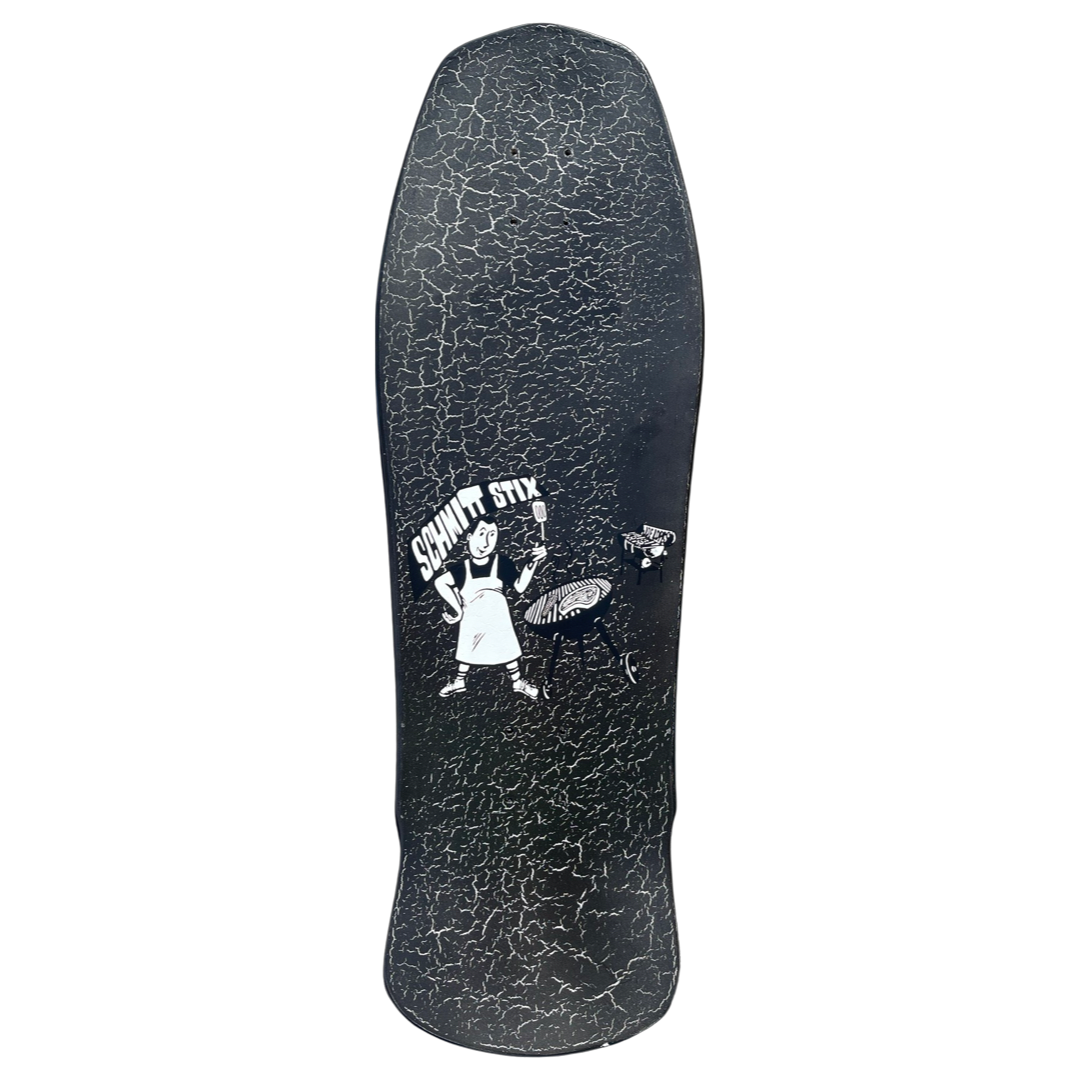 Schmitt Stix Joe Lopes BBQ LTD Crackle Black / White 10.125" Skateboard Deck