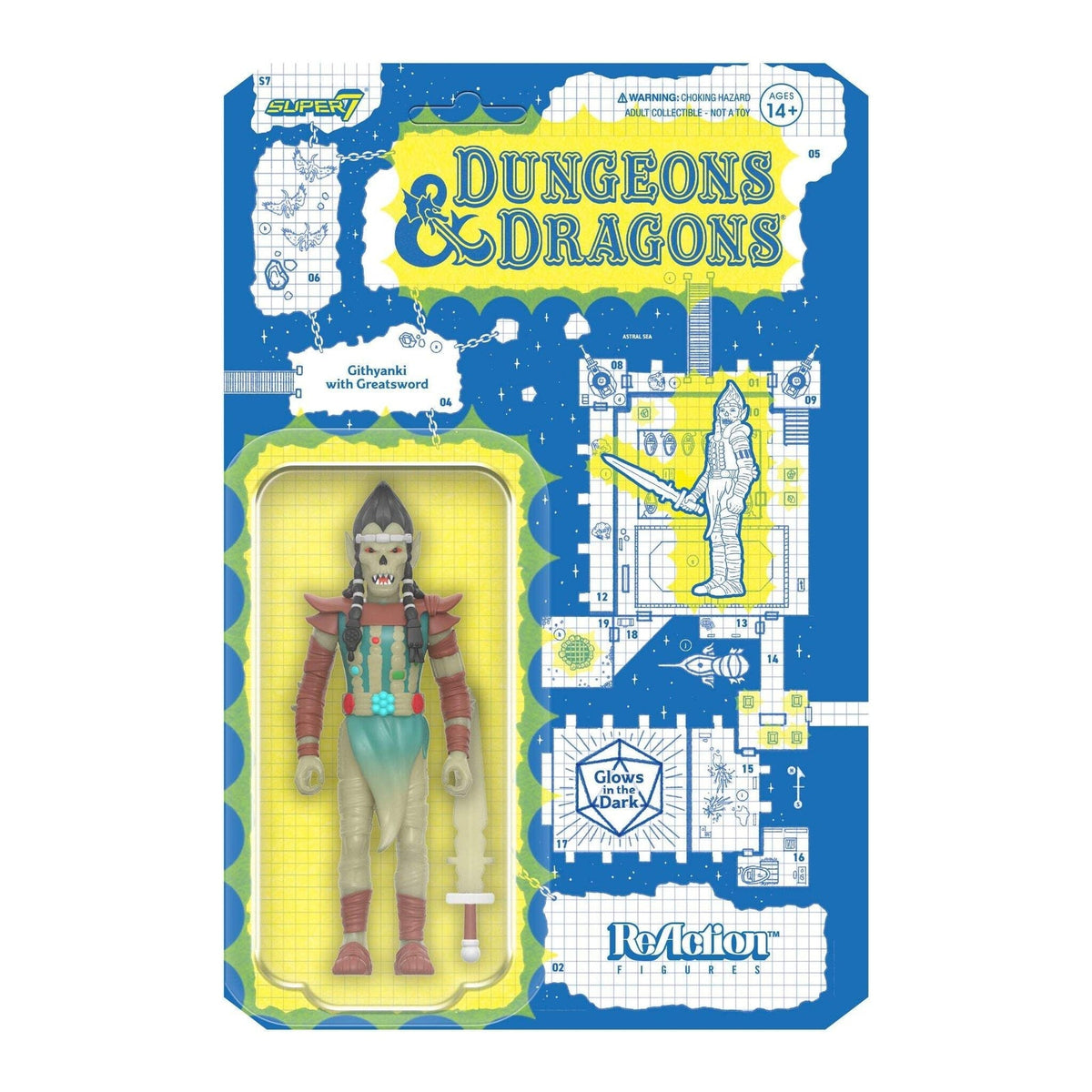 Super7 X Dungeons & Dragons - Githyanki (Glow-In-The-Dark) Reaction Figure