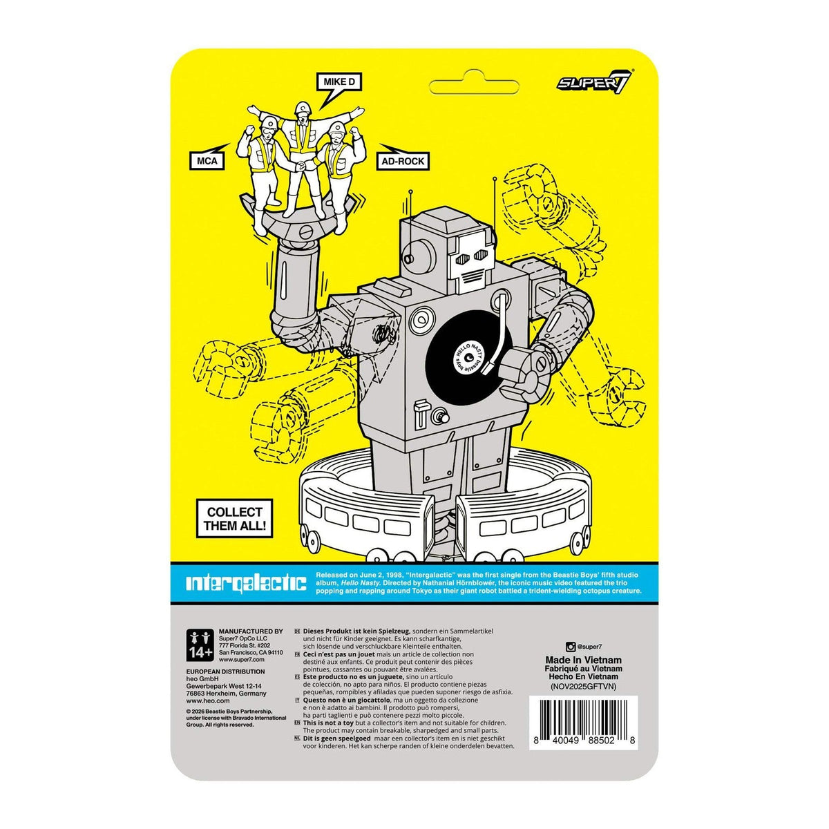Super7 X Beastie Boys - MCA [Intergalactic Crossing Guard] Figure