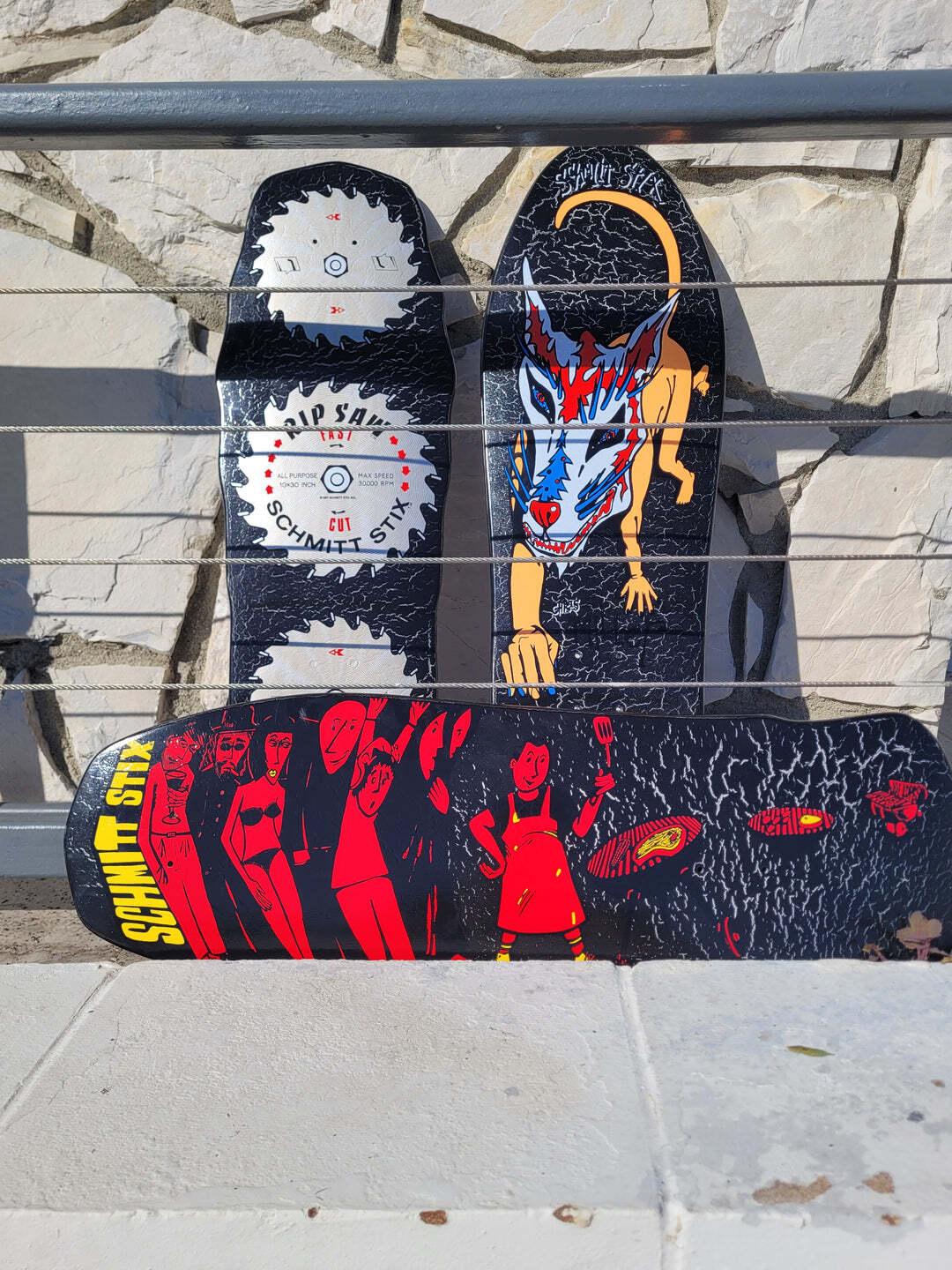 Schmitt Stix Joe Lopes BBQ LTD Crackle Black / White 10.125" Skateboard Deck