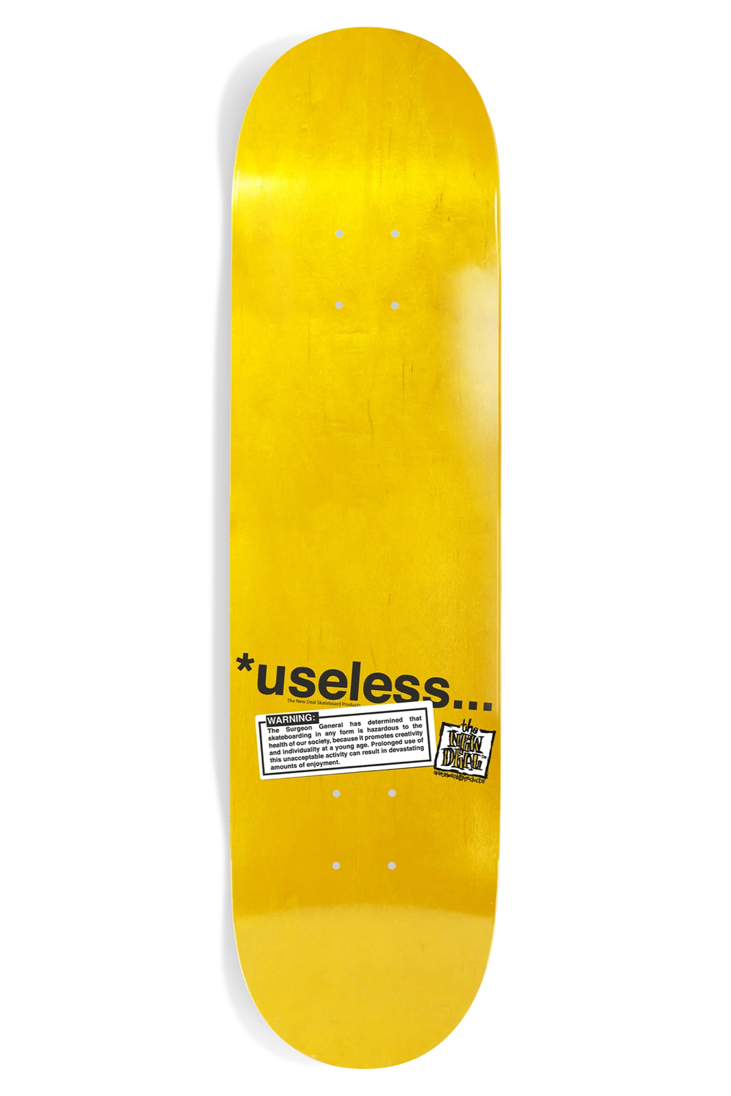 New Deal Useless Wooden Toys Pal 8.25" Skateboard Deck