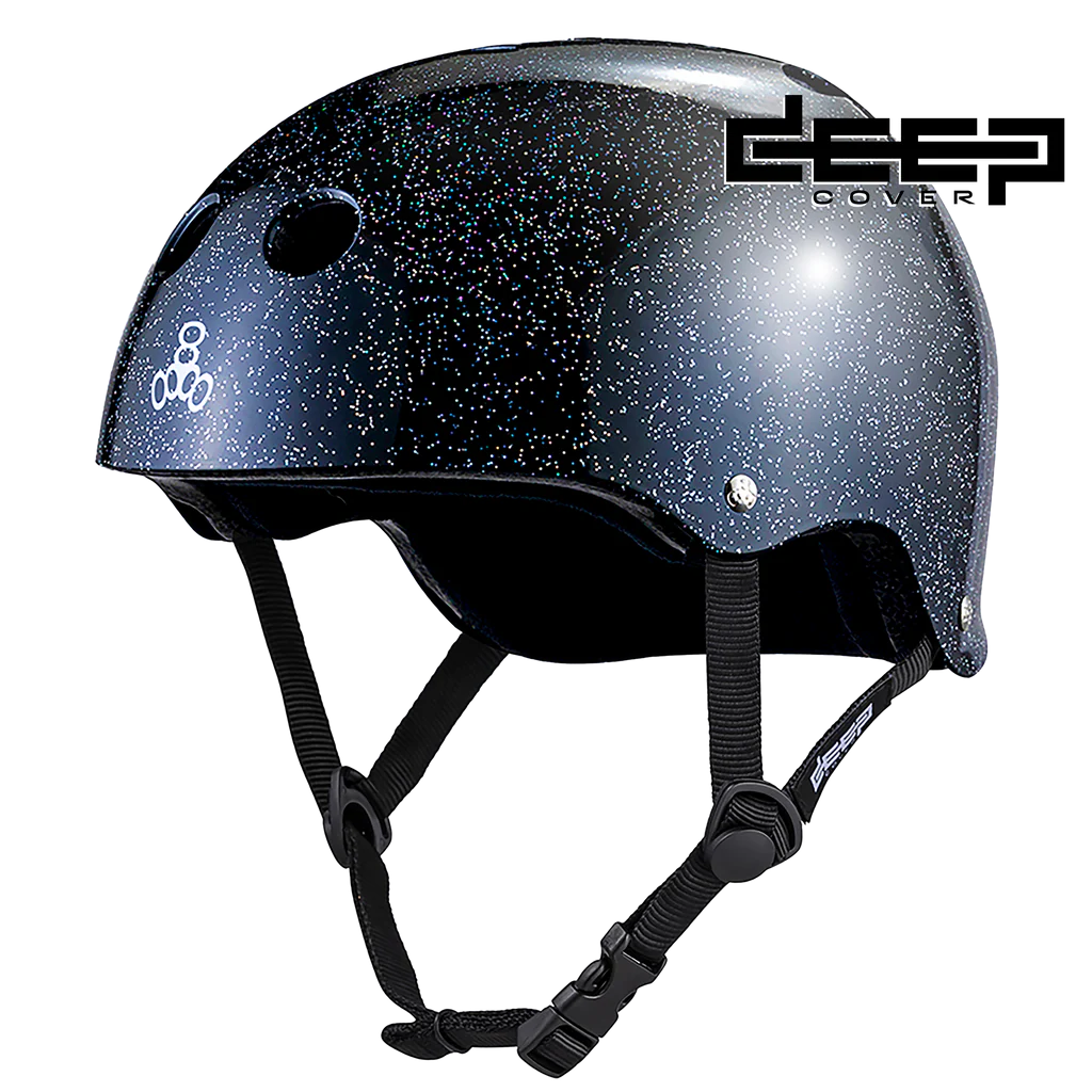 Triple Eight Deep Cover Helmet (Black Glitter)