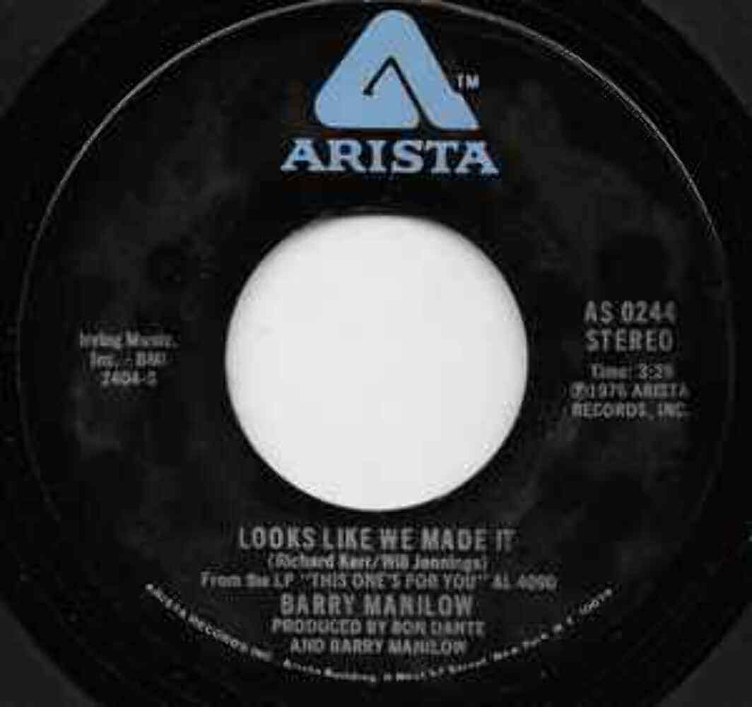 Barry Manilow – Looks Like We Made It / NYC Rhythm Viny 7" Record *USED 1977 Release