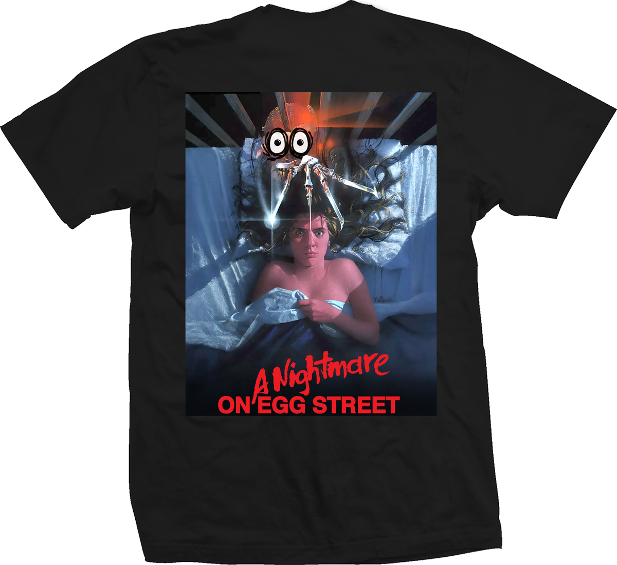 Heroin "Nightmare On Egg St." Black T-Shirt