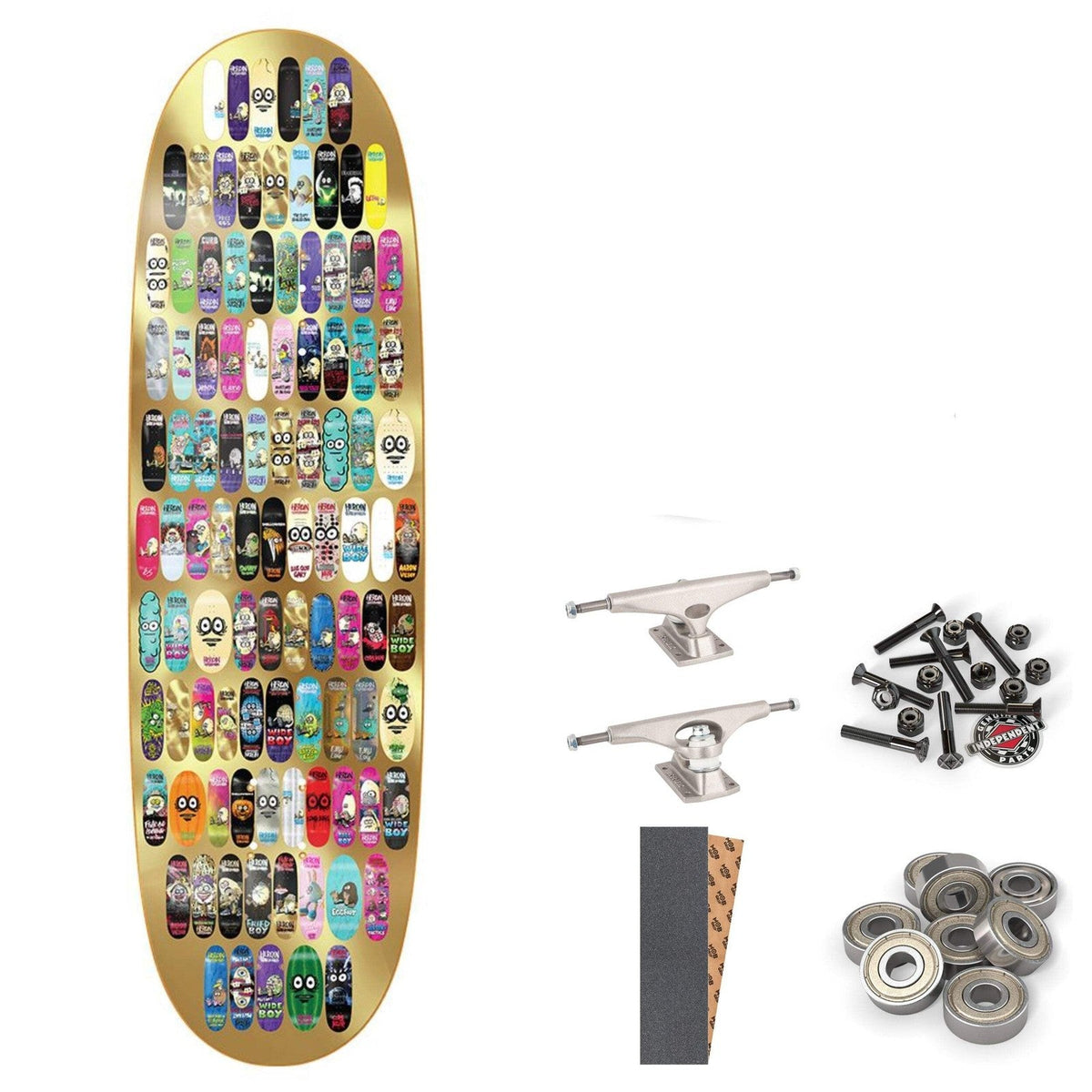Heroin 100th Egg Deck 9.125" Complete Skateboard