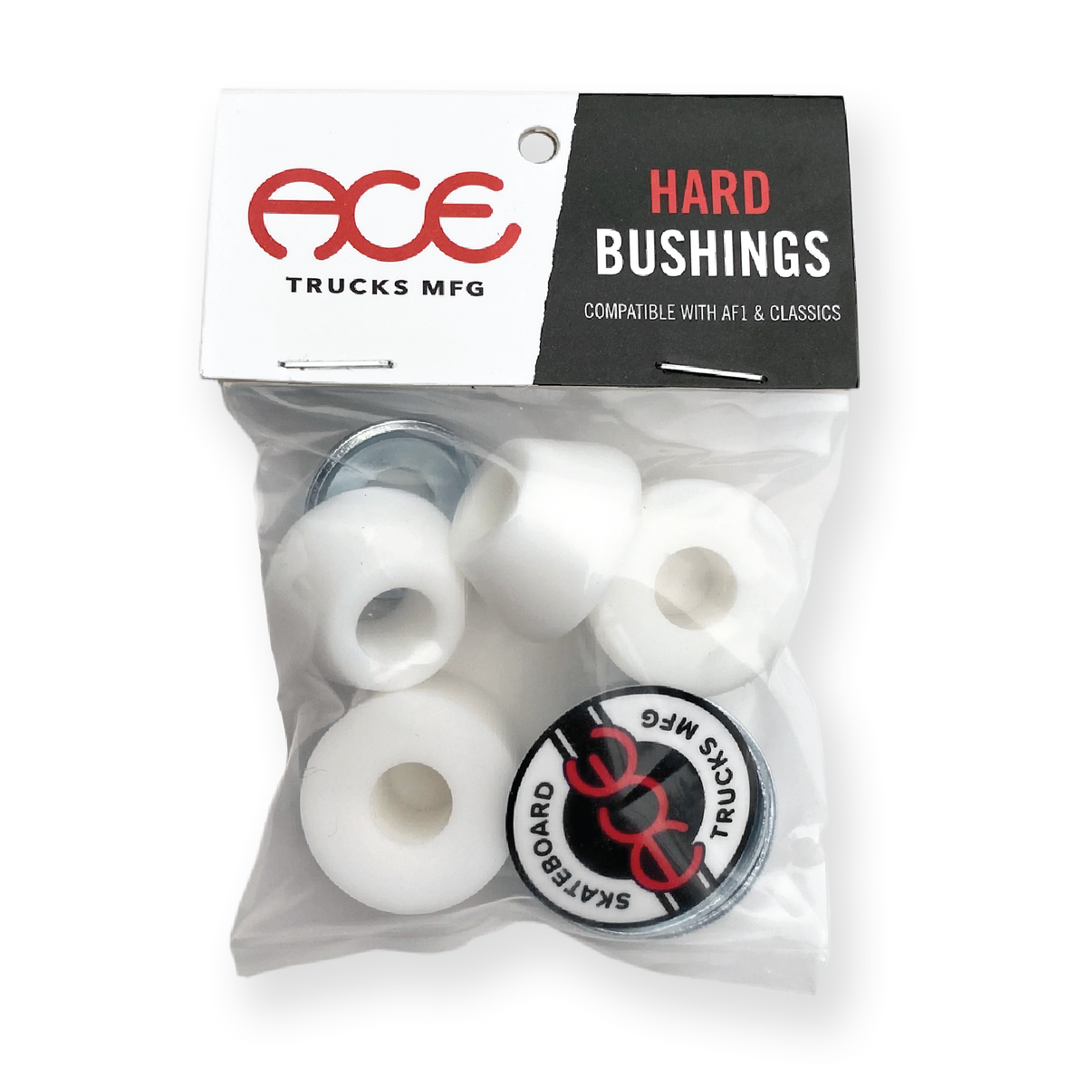 Ace Hard White 94A Skateboard Bushings (Pair)