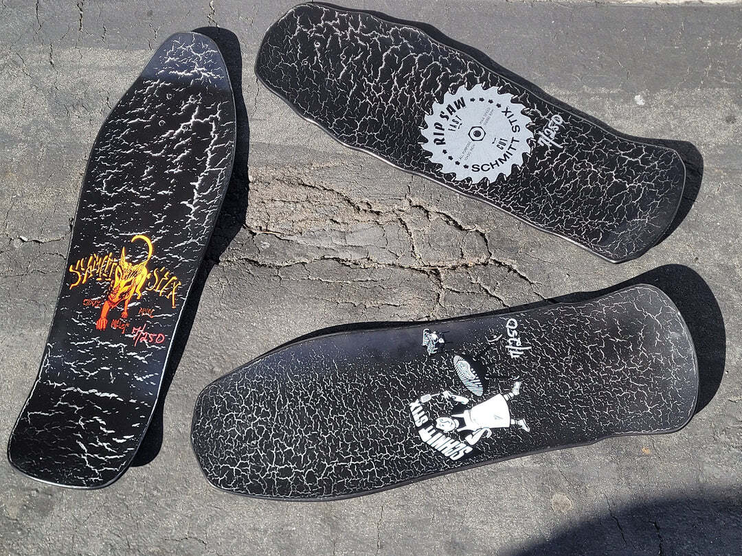 Schmitt Stix Joe Lopes BBQ LTD Crackle Black / White 10.125" Skateboard Deck