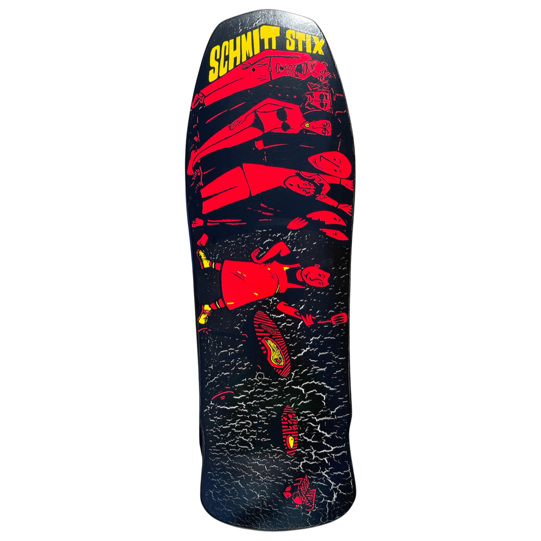 Schmitt Stix Joe Lopes BBQ LTD Crackle Black / White 10.125" Skateboard Deck