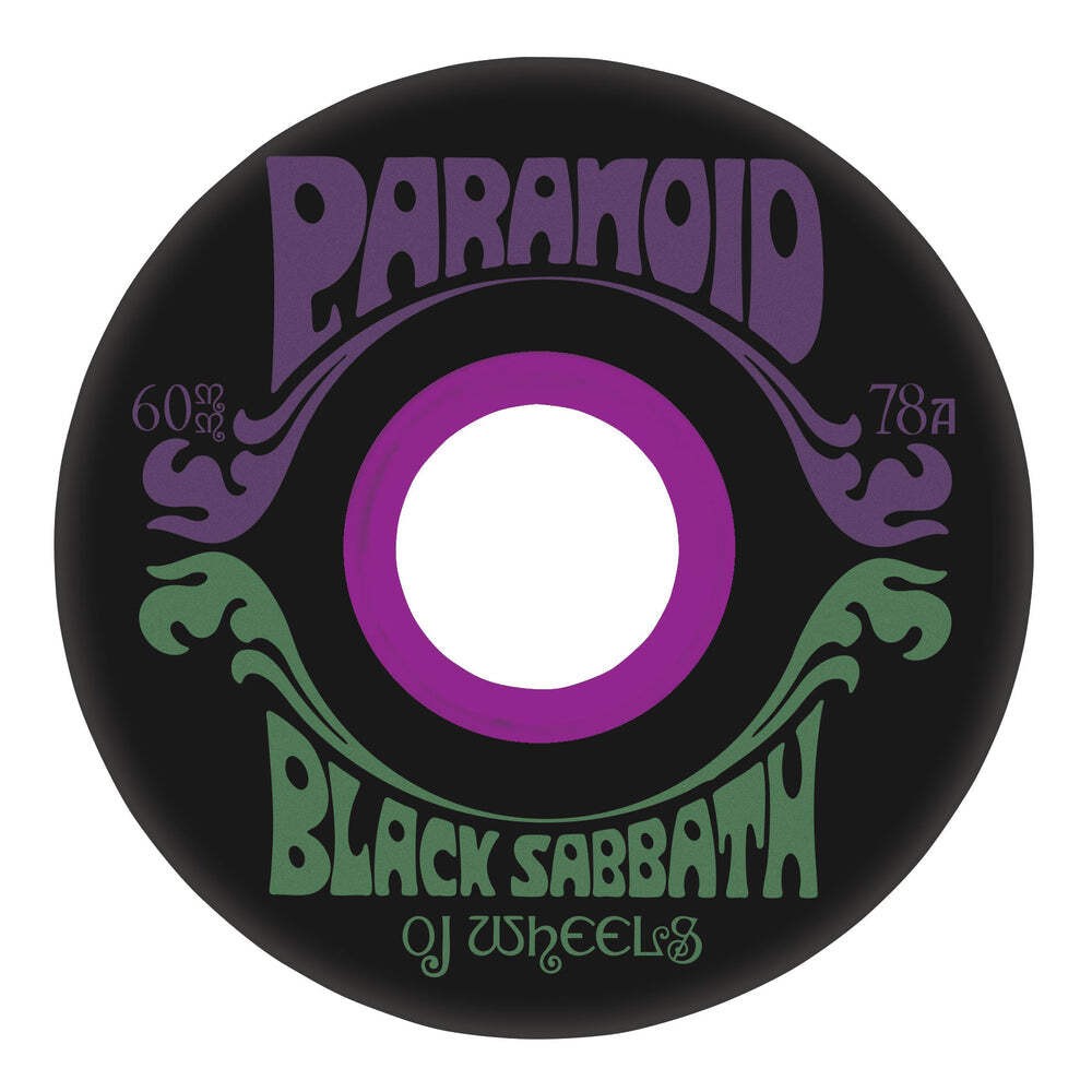 OJ X Black Sabbath Super Juice Paranoid 60mm 78A Skateboard Wheels