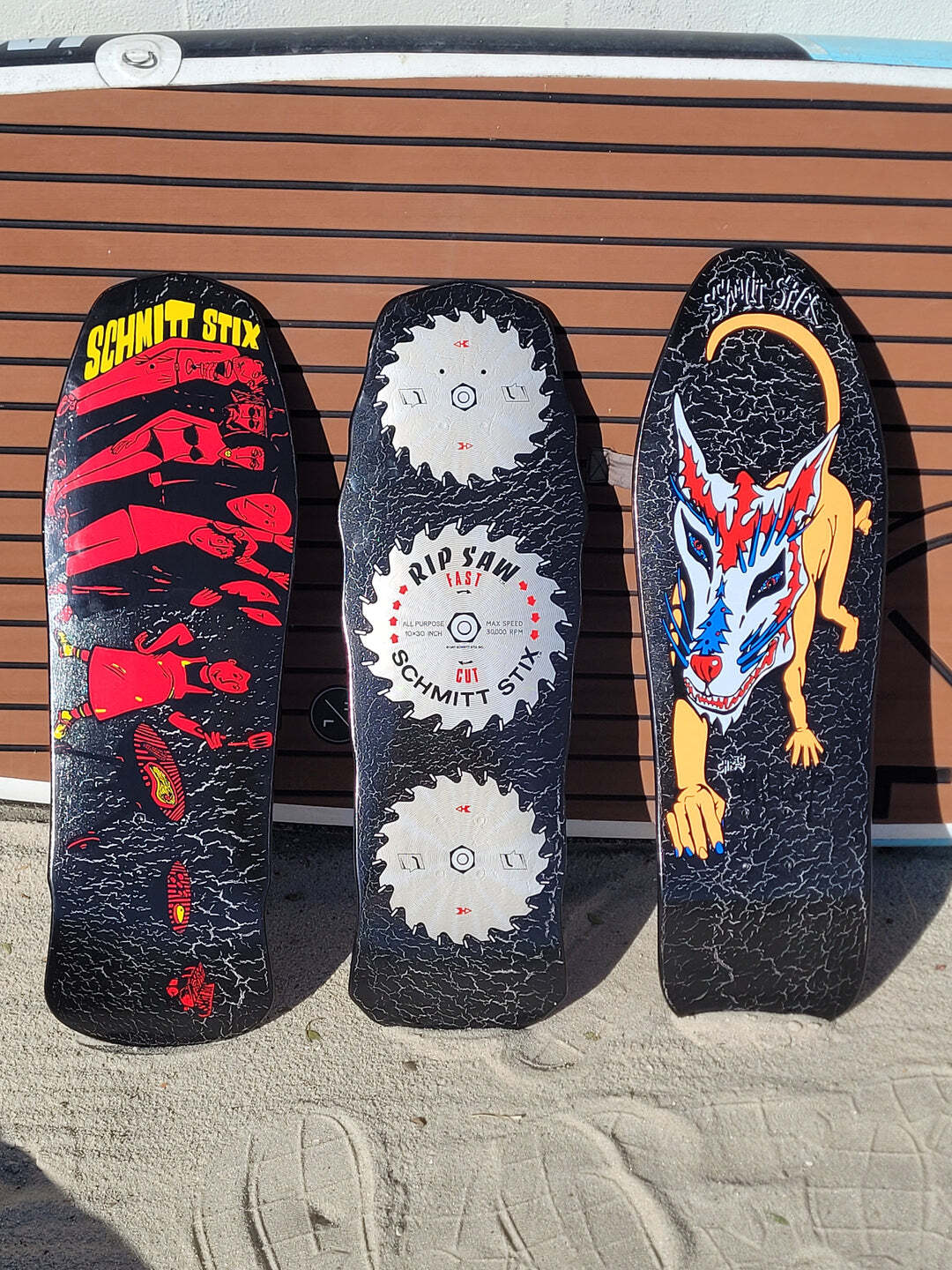 Schmitt Stix Joe Lopes BBQ LTD Crackle Black / White 10.125" Skateboard Deck