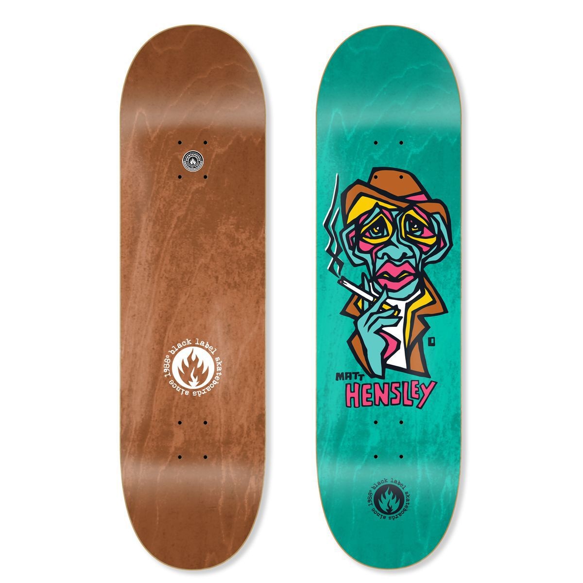 Black Label Matt Hensley "Smoking Section" 9" Skateboard Deck