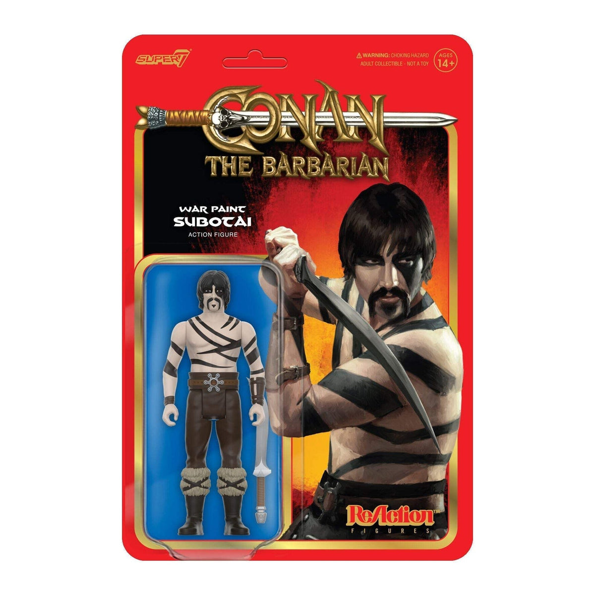 Super7 X Conan The Barbarian - Subotai (War Paint) Reaction Figure